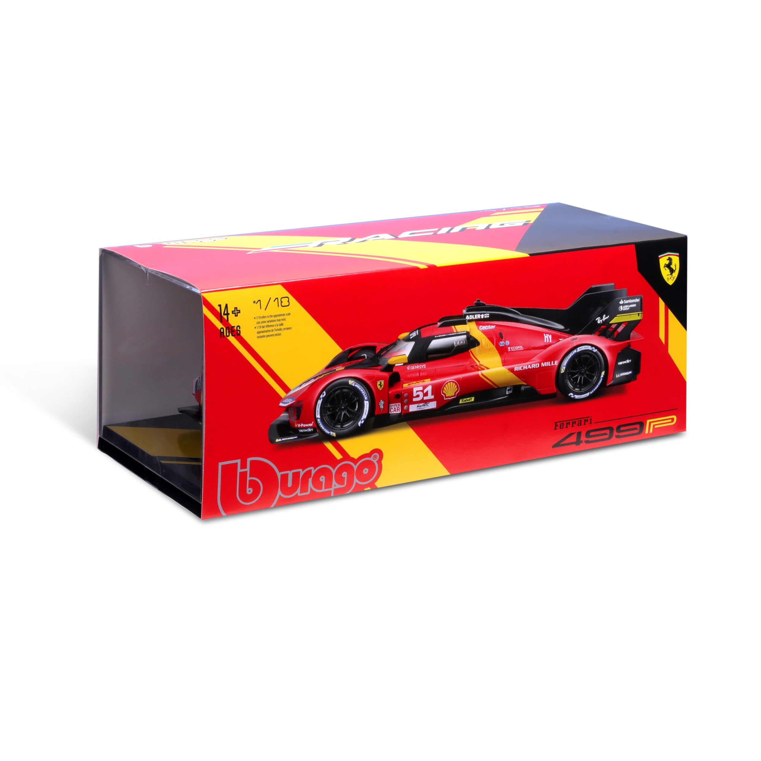 新品未開封　ブラーゴ　1/18 フェラーリ499P #51 Amazon.com: Bburago - 1/18 Ferrari Racing - 499P LMH 2023#51 - Red